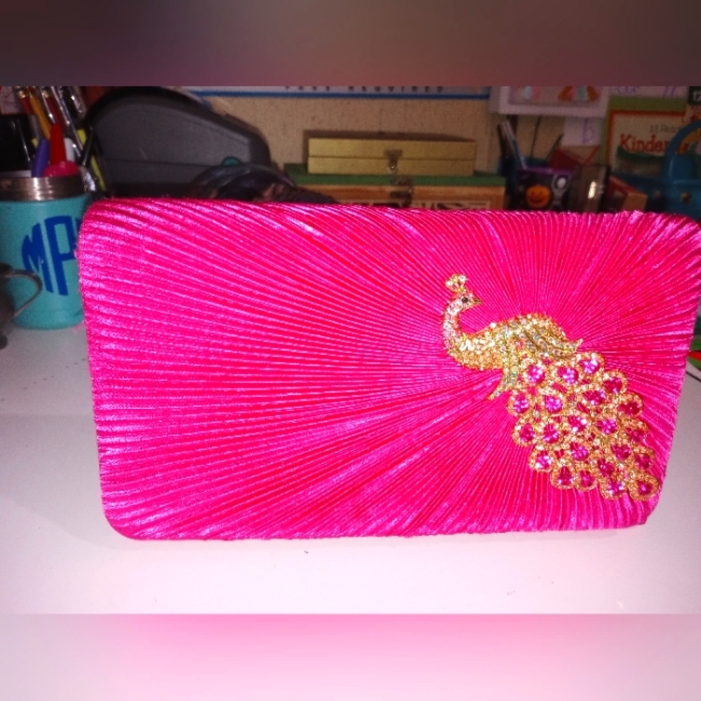 LuLu Townsend Peacock Clutch New